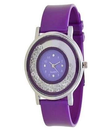 newmen PU Round Womens Watch