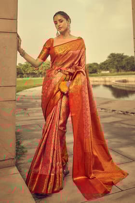 Multicolor Banarasi Silk Saree