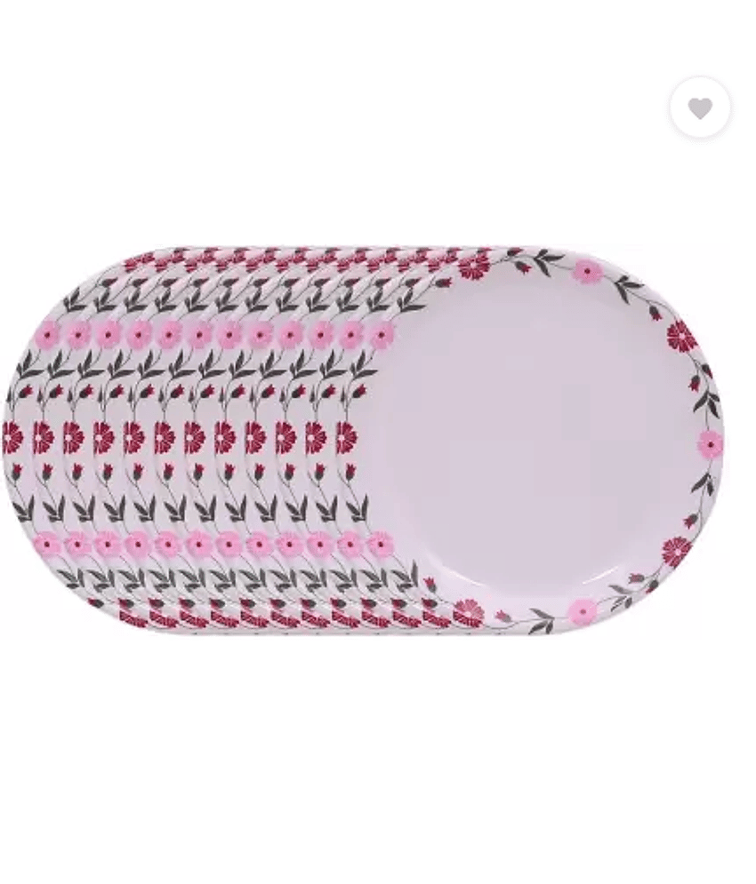 Carnival 12 Pcs Melamine White Full Plate