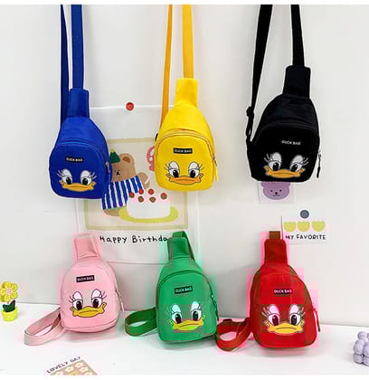 Duck Printed Mini Crossbody Bag for Kids-Green