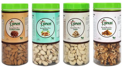 DRY FRUITS COMBO 2 KG  PACK 500G X 4 PC