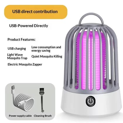 Hanging Shock Mosquito Killer Lamp  Electric UV Insect Trap with High Voltage Grid, LED Light, Silent Indoor & Outdoor Mosquito Killer for Home, Bedroom, Kitchen & Camping