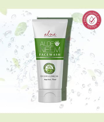 Alna Aloe Neem Face Wash 75ml For Clear & Glowing Skin , Pack of 1