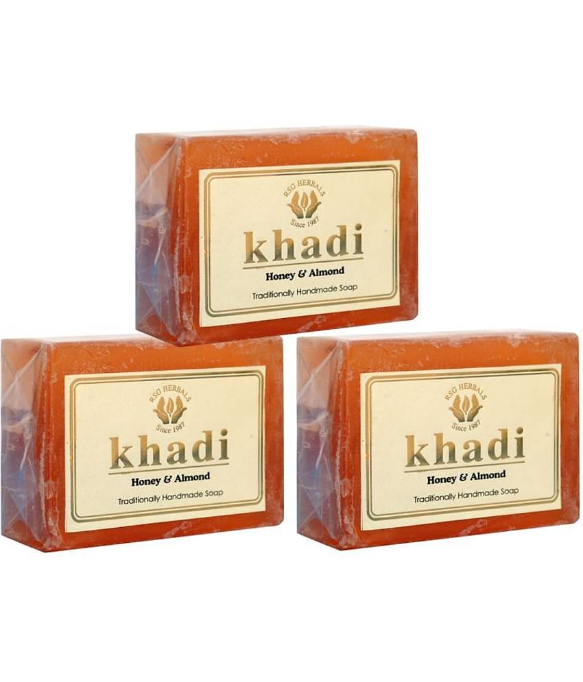 Khadi Honey & Almond Handmade Soap 125 gm Pack of 3