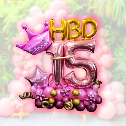 Happy Birthday Princess -15th Birthday balloon Bouquet