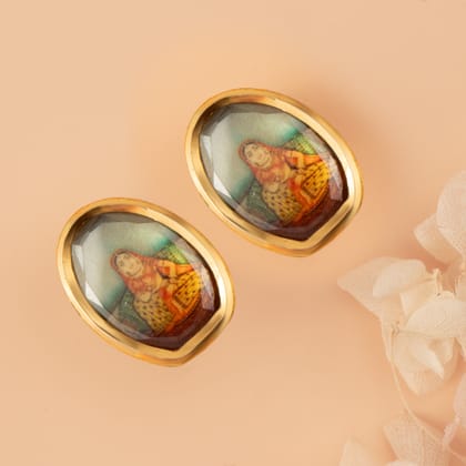 Ethnic In the Frame Stud Earrings
