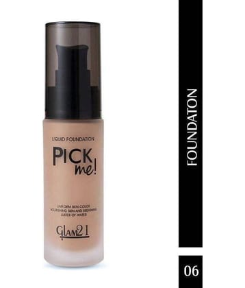 Glam21 Pick Me! Matte Foundation for Non-sticky Instant Spotless Glow Long Stay 40gm Custard-03
