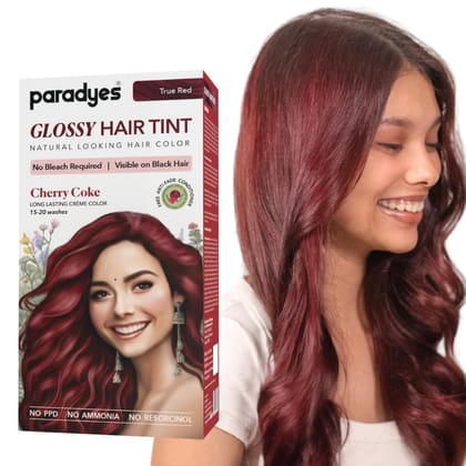 Paradyes Cherry Coke No Bleach Hair Tint | Glossy Hair Color | Visible on Virgin Black Hair | Natural-Looking, Glossy Finish | PPD-Free Paradyes Cherry Coke No Bleach Hair Tint | Glossy Hair Color | Visible on Virgin Black Hair | Natural-Looking, Glossy 