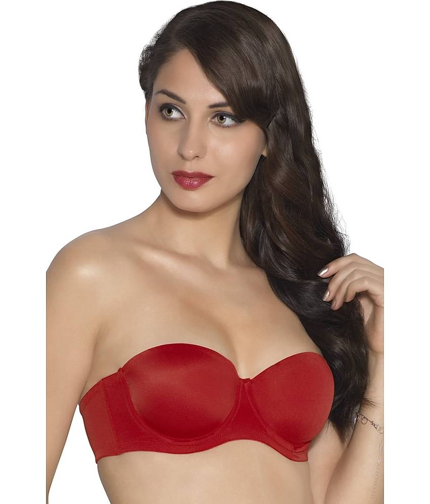 Amante Polyamide Lightly Padded Women's Convertable Bra ( Red )