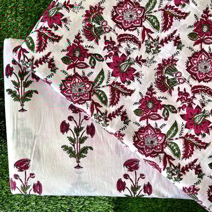 Pure cotton top and bottom set (2.5 mtr top, 2.5 mtr bottom)-As shown in picture / 2.5 mtr each / Pure cotton