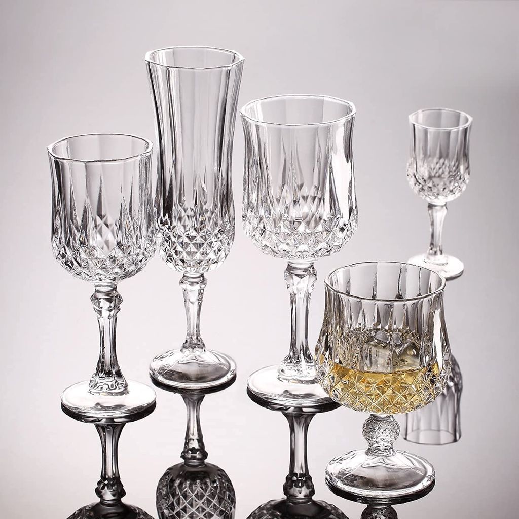 European Style Crystal Clear 190 ml Brandy Glasses Set Premium Glasses Designer Glass for Taking and Serving Various Drinks