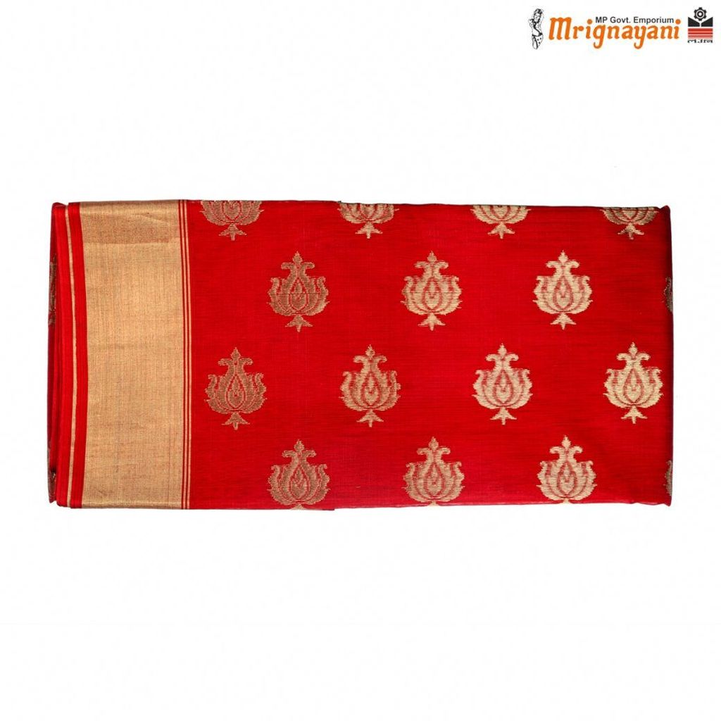 HANDLOOM CHANDERI SILK SAREE WITH BLOUSE (SKU - 1SC101120622, SAREE - 1027) - Sarees | Buy online on ZillyBuy