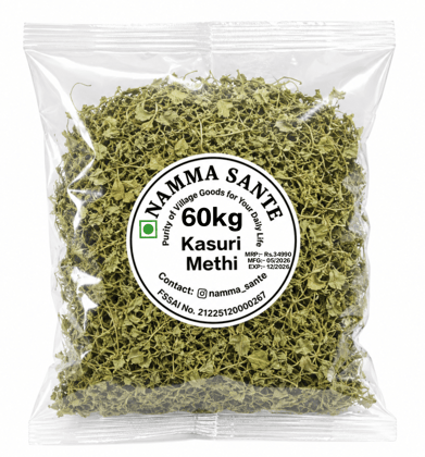 Kasuri Methi, Dry Fenugreek Leaves, Dried Methi Leaves, Kasoori Methi, Methi Flakes 60kg