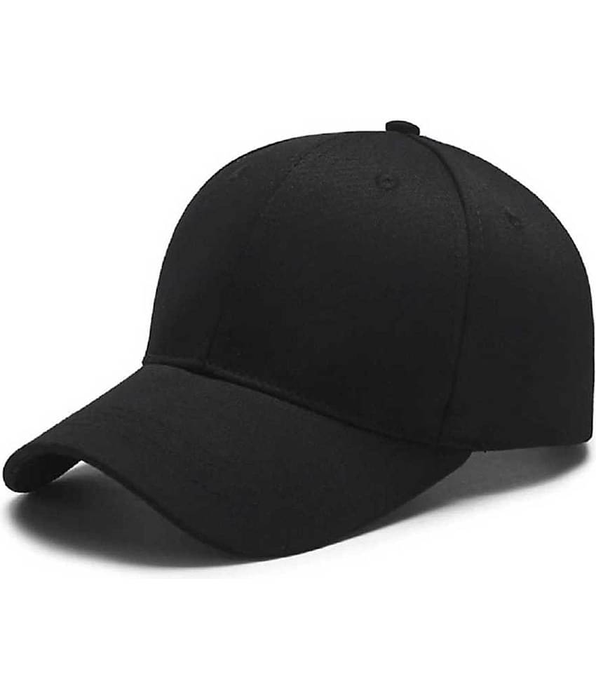 Alamos Pack of 1 Cotton Men's Cap ( Black )