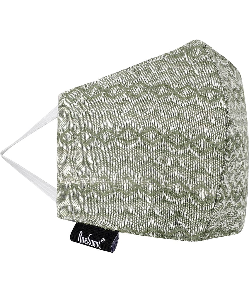 Anekaant - Green Cotton Mask ( Pack of 1 )