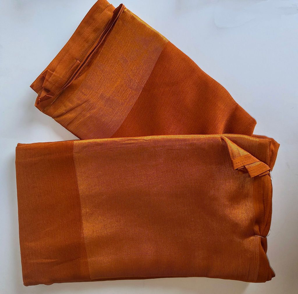 V.M. Golden Silk Saree With Blouse Piece, Festive Wear, Party Wear, Wedding Wear, Traditional Saree