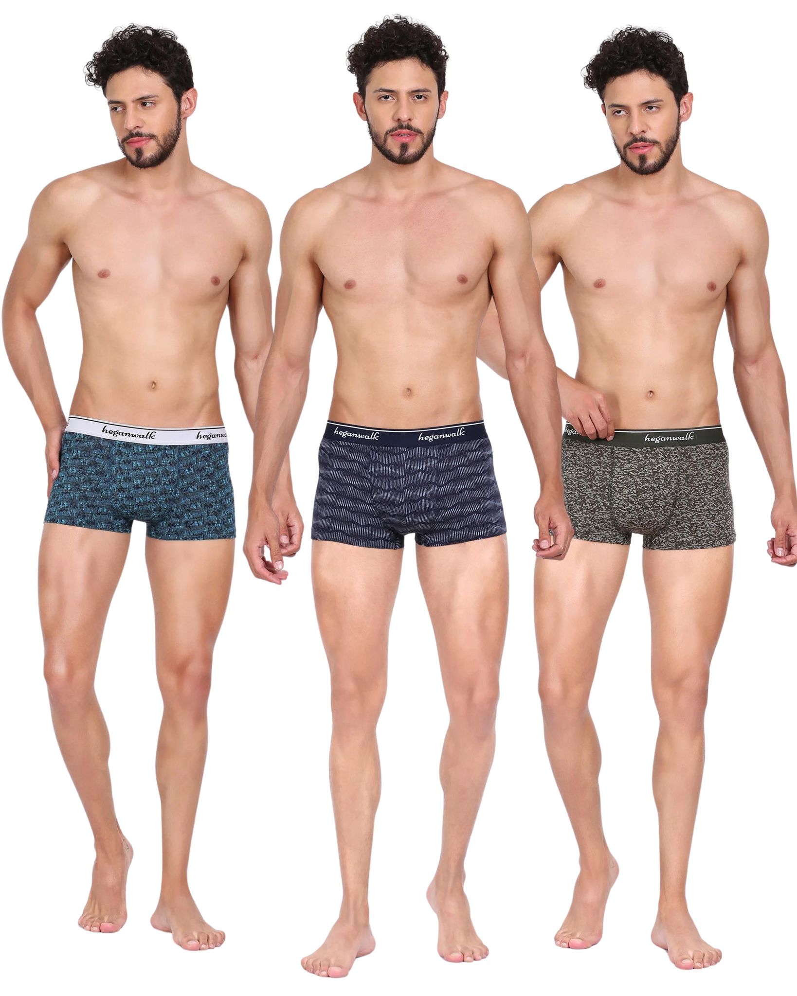 Comfort Zoners || Pack of 3 Men's Printed Trunks