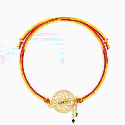 Golden Mandala Flute Rakhi