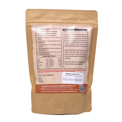 Sprouted Ragi Puttu Podi 500g | Steamed & Roasted | Natural & Healthy Breakfast Flour | Gluten-Free | No Preservatives | 500g