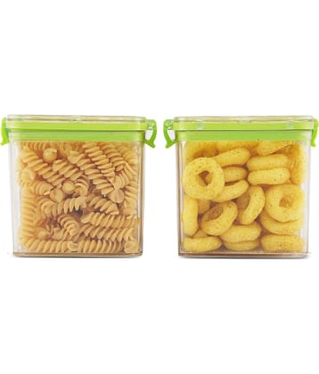 PearlPet - Green Polyproplene Food Container ( Pack of 2 )