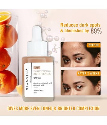 Glamveda Glutathione Skin Perfecting Face Serum with 2% Glycolic acid & 1% Salicylic acid 30ml