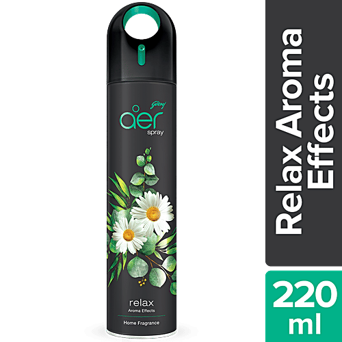 Godrej Aer Spray - Premium Air Freshener, Relax, 220 ml