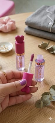 pink glossy lip gloss