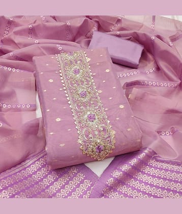 Rangtulika Ethnics Women's Shimmer Unstitched Salwar Suit