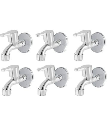 Getchi Steel Bathroom Tap (Bib Cock, Pack of 6)
