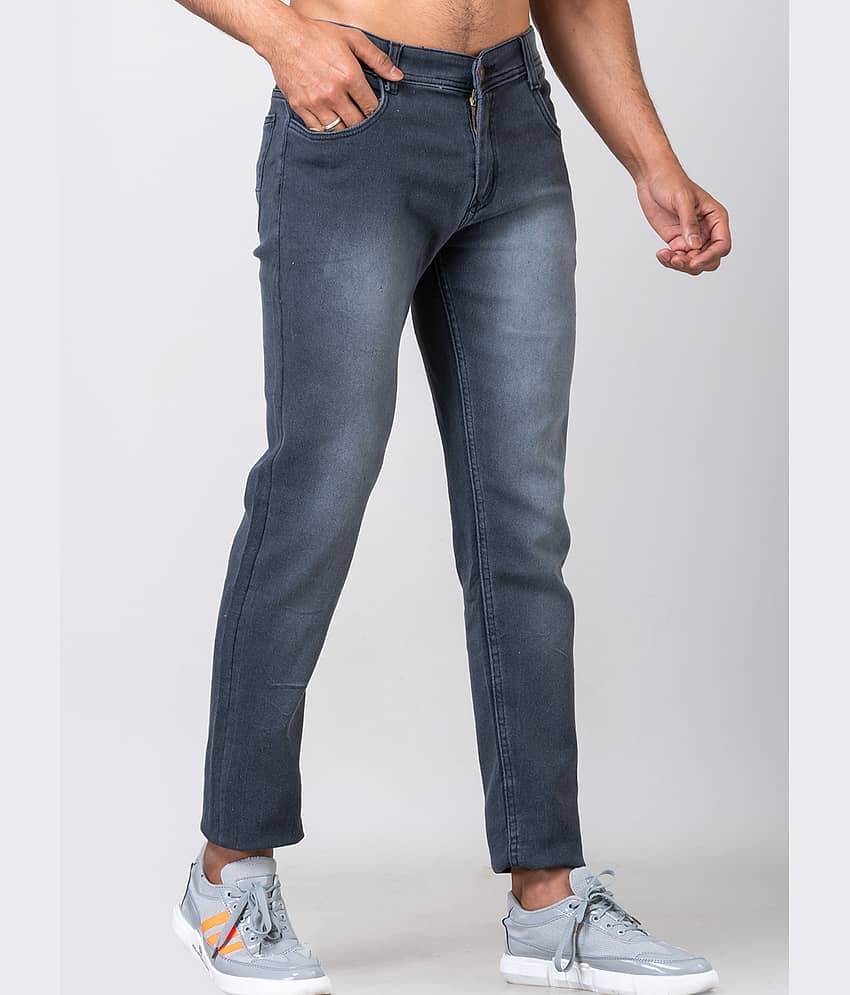 Sindon Regular Fit Faded Men's Jeans - Black ( Pack of 1 )