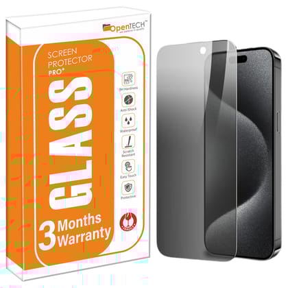 OpenTech® Privacy Military-Grade Tempered Glass Screen Protector Compatible for iPhone 17 Pro with Edge to Edge Coverage - Anti Spy, Case Friendly and Bubble free installation kit (6.3 Inches) OpenTech® Privacy Military-Grade Tempered Glass Screen Protec OpenTech® Privacy Military-Grade Tempered Glass Screen Protector Compatible for iPhone 17 Pro with Edge to Edge Coverage - Anti Spy, Case Friendly and Bubble free installation kit (6.3 Inches) OpenTech® Privacy Military-Grade Tempered Glass Screen Protec