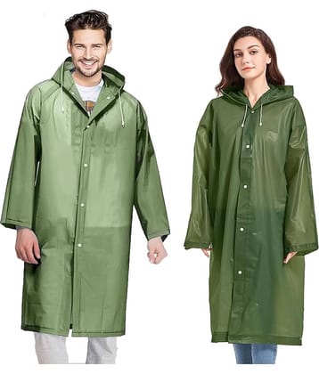 Infispace PVC Long Raincoat - Green