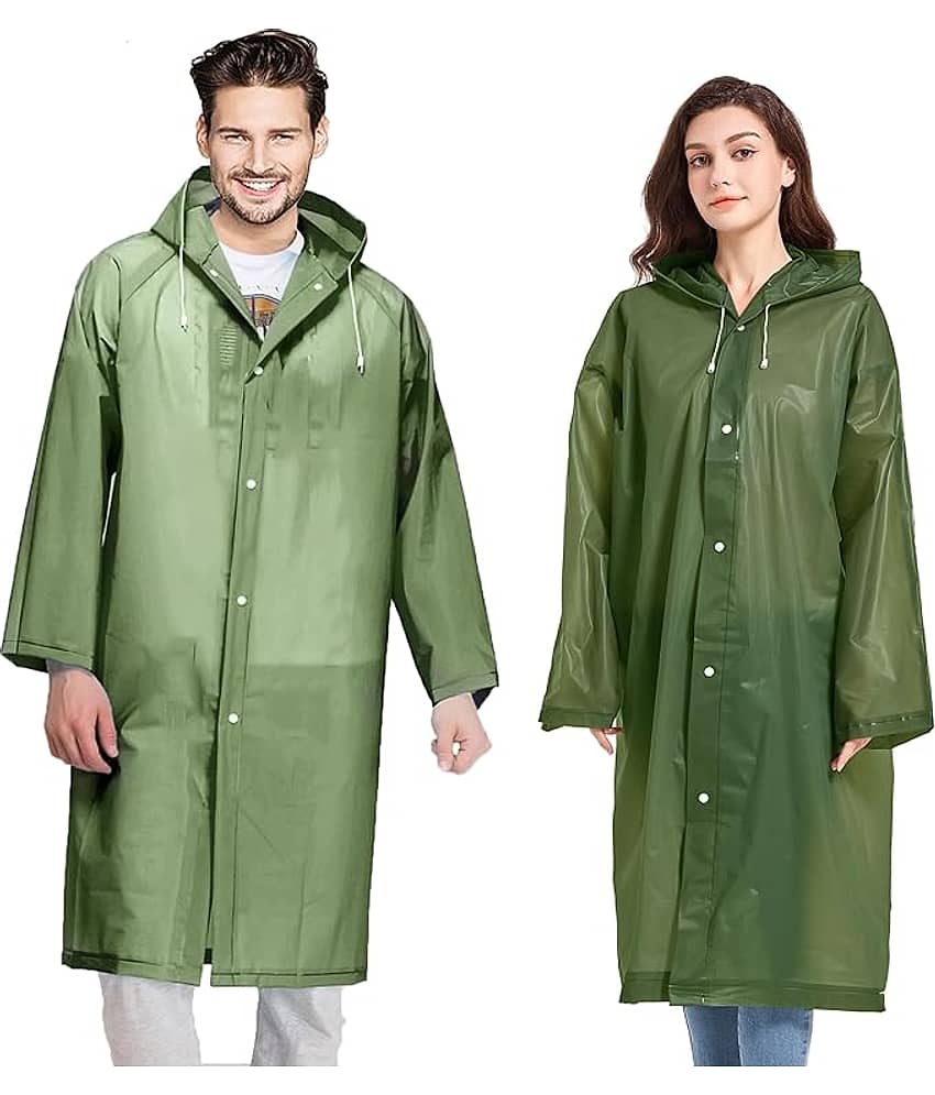 Infispace PVC Long Raincoat - Green