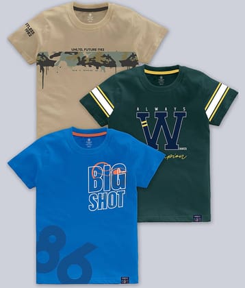 CODEZ Pack of 1 Boys Cotton Blend T-Shirt ( Multicolor )