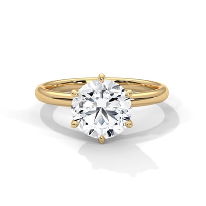 Eul 2 Carat MOISSANITE Solitaire Silver Ring | 22KT Gold Vermeil-13