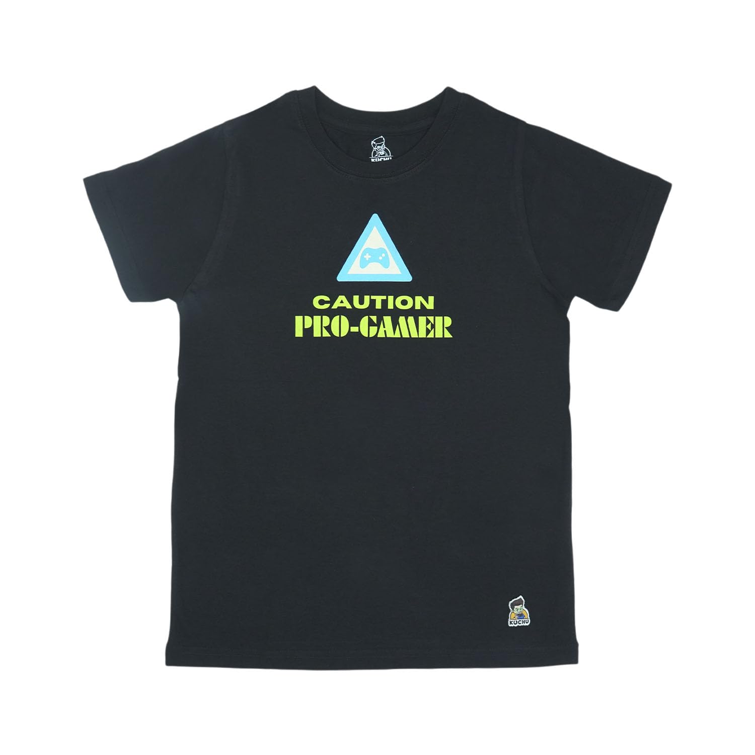 KUCHU® Kids’ Unisex T-Shirt “ProGamer” Digital Print | Soft Cotton-Modal Blend | Breathable, Lightweight & Durable Casual Wear for Boys & Girls | Everyday Gaming-Themed Tee