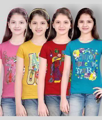 Sini Mini Pack of 4 Girls Cotton Combos ( Blue )