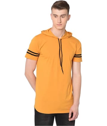 Glito Pack of 1 Cotton Blend Regular Fit Men's T-Shirt ( Mustard )