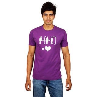 Red Line Imperial Purple Classy Printed Crew Necks
