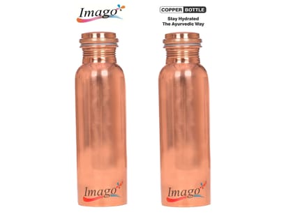 Imago Plain Copper Bottle 1L (Pack of 2) Imago Plain Copper Bottle 1L (Pack of 2)