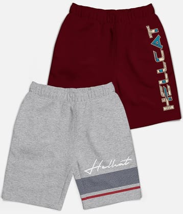 HELLCAT Pack of 2 Cotton Blend Shorts For Boys ( Multicolor )