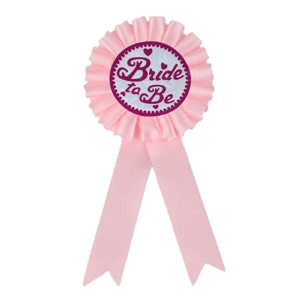 Bride To Be Award Ribbon Badge Light Pink - 1PC - Party and Festive Needs | Buy online on ZillyBuy