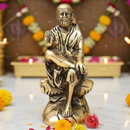 Brass Showpiece Sai Baba Statue (BSMAS039 A)