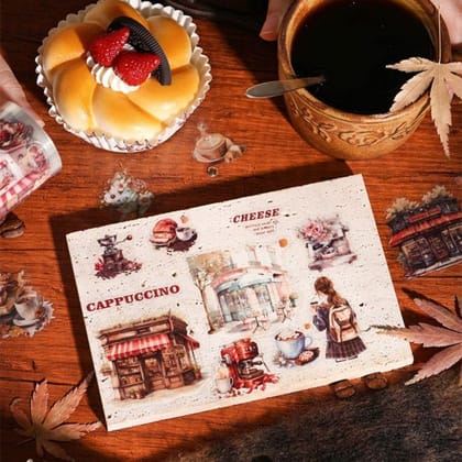 Coffee Aroma Themed PET Decorative Tape Set