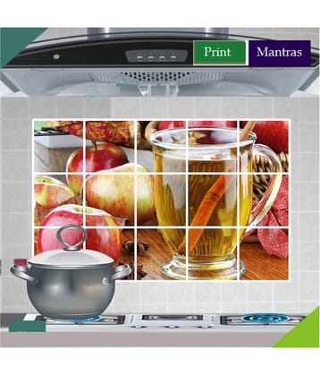 Asmi Collection Fruits & Juice Kitchen Wall Sticker ( 56 x 90 cms )