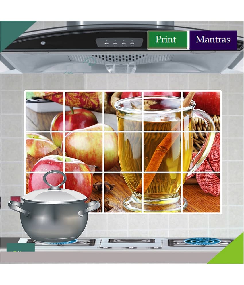 Asmi Collection Fruits & Juice Kitchen Wall Sticker ( 56 x 90 cms )
