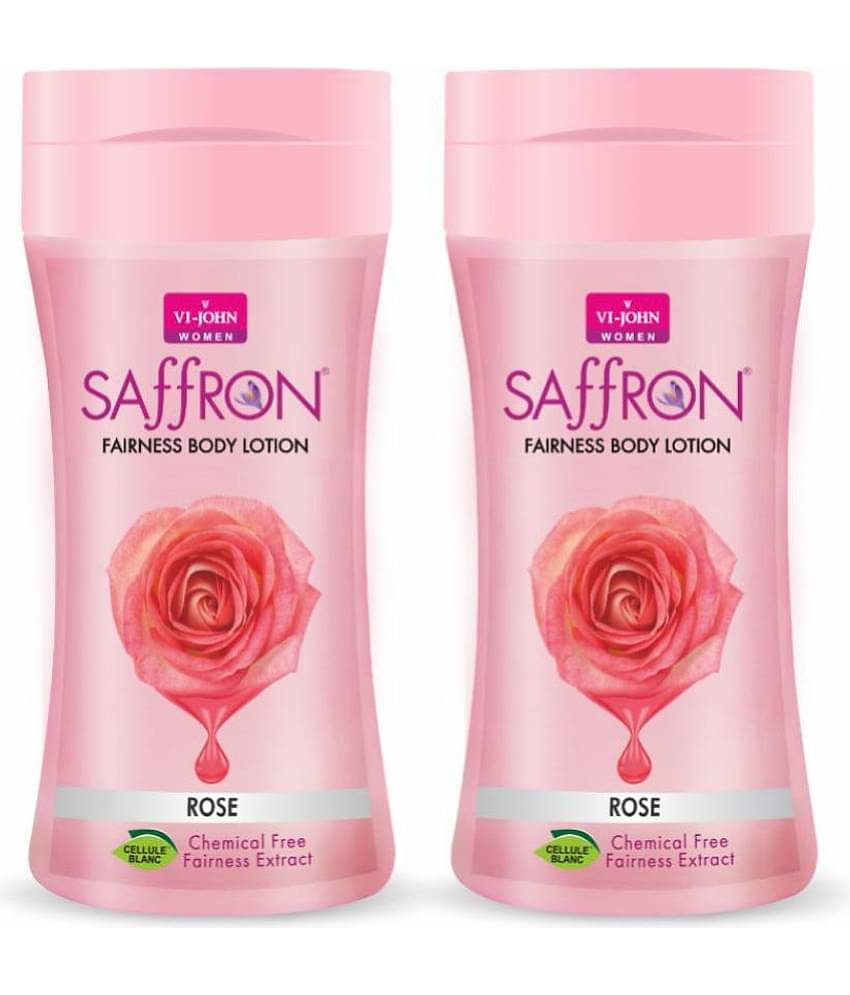 Vi-John Saffron Fliptop Rose Fairnes Body Lotion for Men & Women 250ml Pack of 2