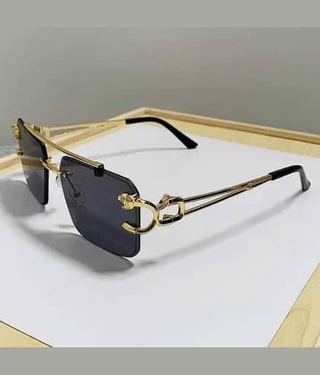 PIRASO Black Square Sunglasses ( Pack of 1 )