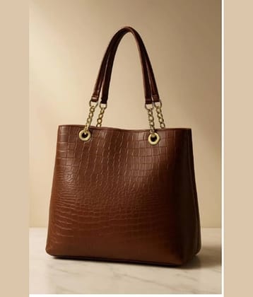 Petshop7 Tote Bag PU Set of 1 ( Brown )