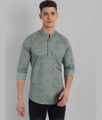 MAJESTIC MAN Green Cotton Men's Regular Kurta ( Pack of 1 )